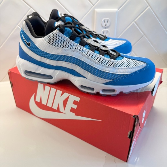 Nike Air Max 95 Essential Photo Blue Black White Ice 749766-409 Men's 13 Shoes - Picture 1 of 10